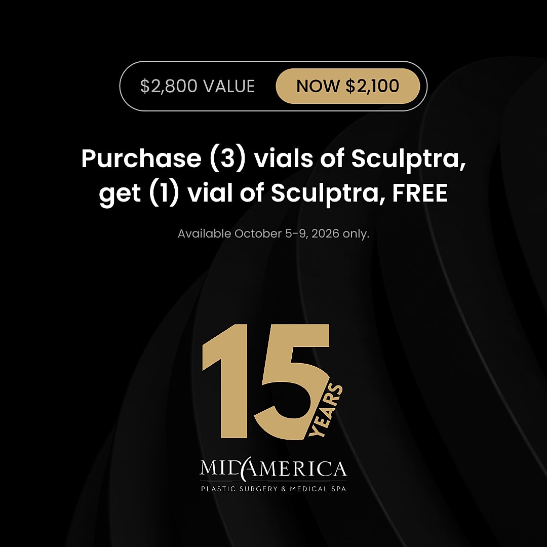 Sculptra promotion at MidAmerica Medical Spa.